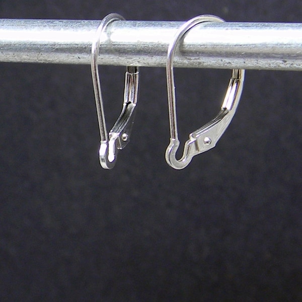 Interchangeable Sterling Silver Lever Back - For Earring Charms and Interchangeable earrings - Latch Back Ear Wires (pair)