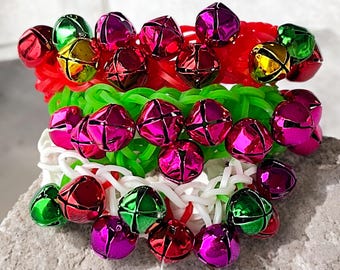Jingle Bells Christmas Bracelet | Holiday Stretch Jewelry, Kids Gift