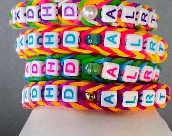 ADHD Alert Bracelet for Toddlers – Colorful Rubber Band Medical ID