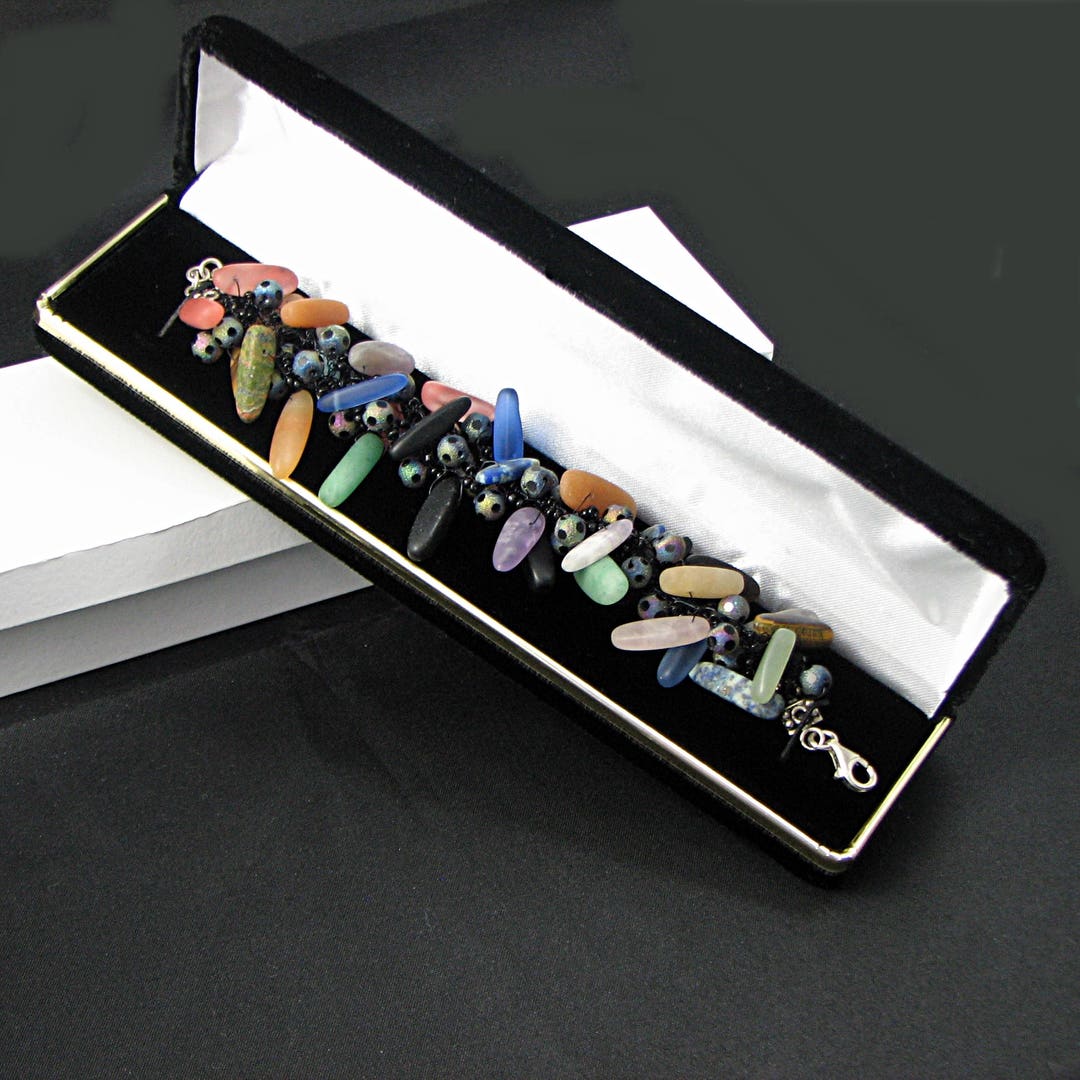 Luxury Black Velvet Jewelry Gift Box With Gold Trim Bulky Etsy