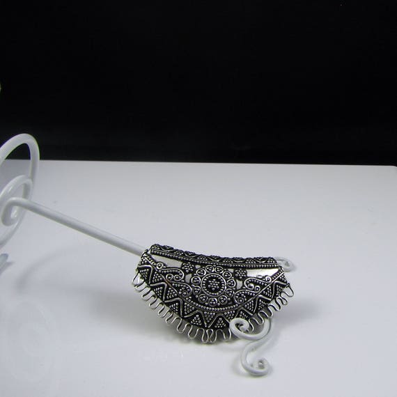 15 x 3 Row Double Tier Connector Finding End in Silver Tone For Beading JF1013 15 x 3 Row Double Tier Connector Finding End in Silver Tone For Beading JF1013