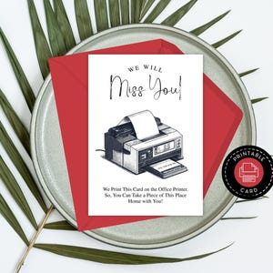 Funny Office Farewell Card, Leaving Card, Printable Going Away Card for Coworker or Boss, Printable Coworker Send-Off, Office Humor Card,