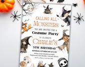 Halloween Birthday Invitation: Kids Costume Party Invite (Digital Download)