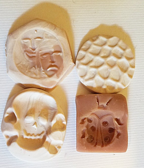4 polymer clay molds for jewelry making pendants skull faces Etsy