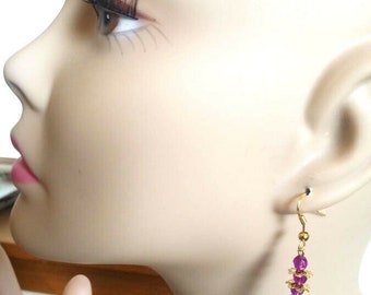 purple turquoise skull earrings, sugar skull earrings, day of the dead, Halloween, calaveras, skull bead drops