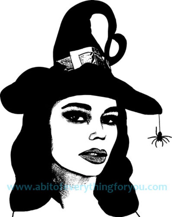 witch woman face makeup printable art print clipart jpg download digital image graphics digital stamp downloadable fantasy fairytale art