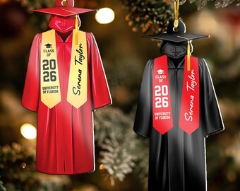 Personalized Graduation Ornament, Custom  Class of 2026 Acrylic Ornament, High School Graduation Gift, College Graduated, New Graduate Gift