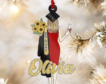 Personalized Graduation 2026 Ornament, Class of 2026 Acrylic Ornament, High School Graduation Gift, College Graduated, New Graduate Gift