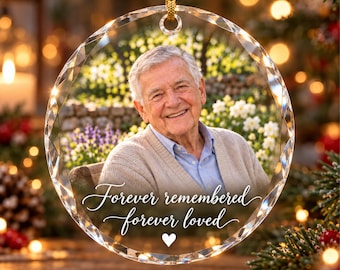 Custom Photo Memorial Christmas Ornament, Personalized Memorial Keepsake, Loss Of Loved One Gifts, Sympathy Gift, Remembrance Ornaments
