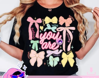 Bible You Are Bow Png Design, You Are Strong Kind Enough, Cute Girly Bible Bow Png, Fall Bible Png,Bible Sublimation,Jesus God Christian Bow