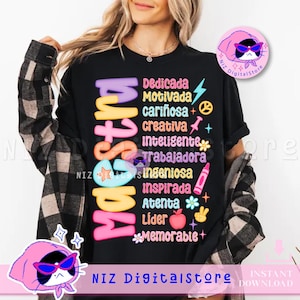 Spaanse Teacher Maestra png sublimatie, Teacher&#39;s Day png, schoolvibes png, leraar leven png, terug naar school png, Teach Love Inspire png