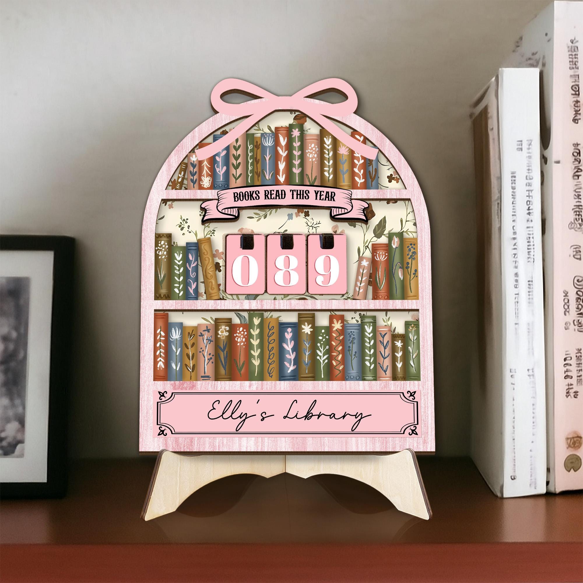 Personalized Vintage Book Tracker Sign, Book Lover Gift, Reading Tracker, Library Decor, Books ...