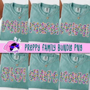 Preppy Mama Floral Glitter Bundle Png, Floral Mama Png, Spring Floral Png, Everyday Png, Retro Mama Png, Mothers Day Png, Gift for mom png