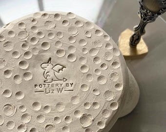 Personalized Pottery Stamp, Custom Signature Stamp Clay, Clay Stamp for Pottery, Ceramic Tool, Father's Day Gift