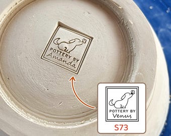 Custom Name Signature Stamp, Pottery Stamp for Clay, DIY Tool for Ceramic Artists, Gift for Pottery Lovers, Logo Stamp