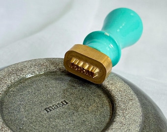 Ceramic Signature Stamp, Custom Pottery Stamp, Makers Mark Pottery, Pottery Clay Imprint Tool, 5mm Dep Engraved