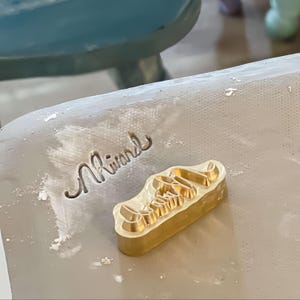 Sellos de escritura a mano personalizados para cerámica, sellos con símbolos y letras, sello de latón con firma de cerámica, regalo para el Día del Padre.