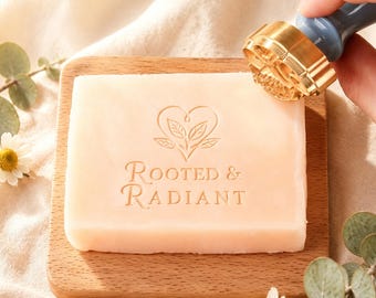 Custom Brass Soap Stamp, Engraved Logo Stamper For Handmade Soap Making