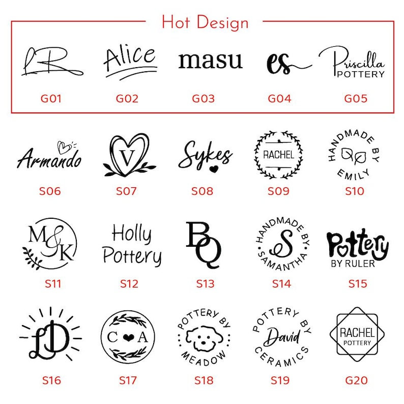 Gepersonaliseerde aardewerk eerste stempel, aangepaste naam kleistempel, DIY keramisch gereedschap, uniek cadeau voor creatieve vrienden afbeelding 4