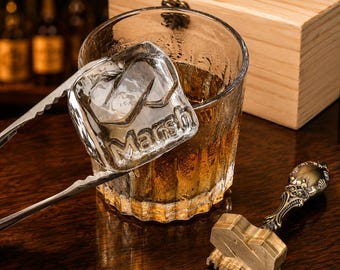 Custom Logo Ice Cube Stamp, Brass Personalized Whiskey Ice Stamp , Custom Name Cocktail Ice Embosser Bar Gift