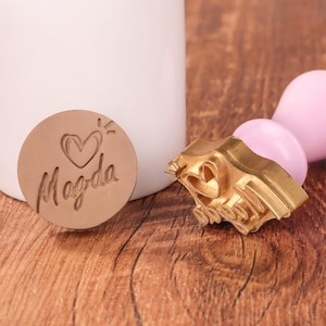 Tampon signature en argile, Tampon poterie personnalisé, Tampon céramique personnalisé, Tampon signature nom personnalisé pour poterie, Cadeau fête des pères