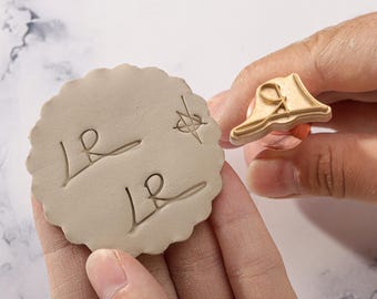 Personalized Initial(s) Pottery Stamp, Polymer Clay Stamp, Custom Ceramic Stamp, Custom Logo Stamps for Clay Marking, Father's Day Gift