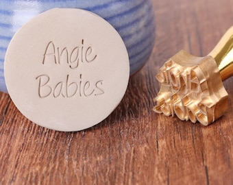 Personalized Ceramic Signature Stamp: Custom Clay Pottery Tool