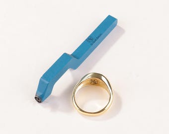 Sello para anillo con cuello de cisne y logotipo personalizado: Punzón de hierro para marcar el interior del anillo, herramienta para joyería personalizada.