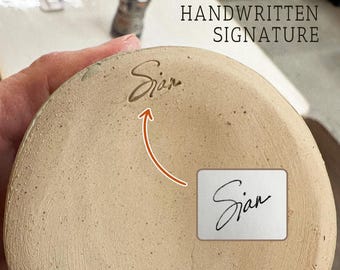 Ceramic Makers Mark Stamp, Actual Handwriting Signature Pottery Stamp, DIY Ceramic Tool, 5mm Depth Engraved, Gift for Dad