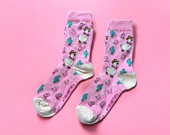 Cowboy Rodeo Silly Goose Womans Socks