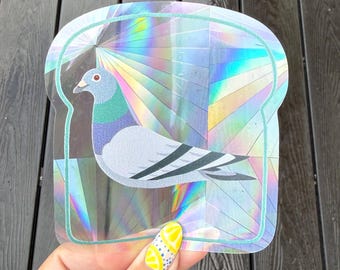 Pigeon Suncatcher | Rainbow Sun Catcher | Window Decal | Window Sticker