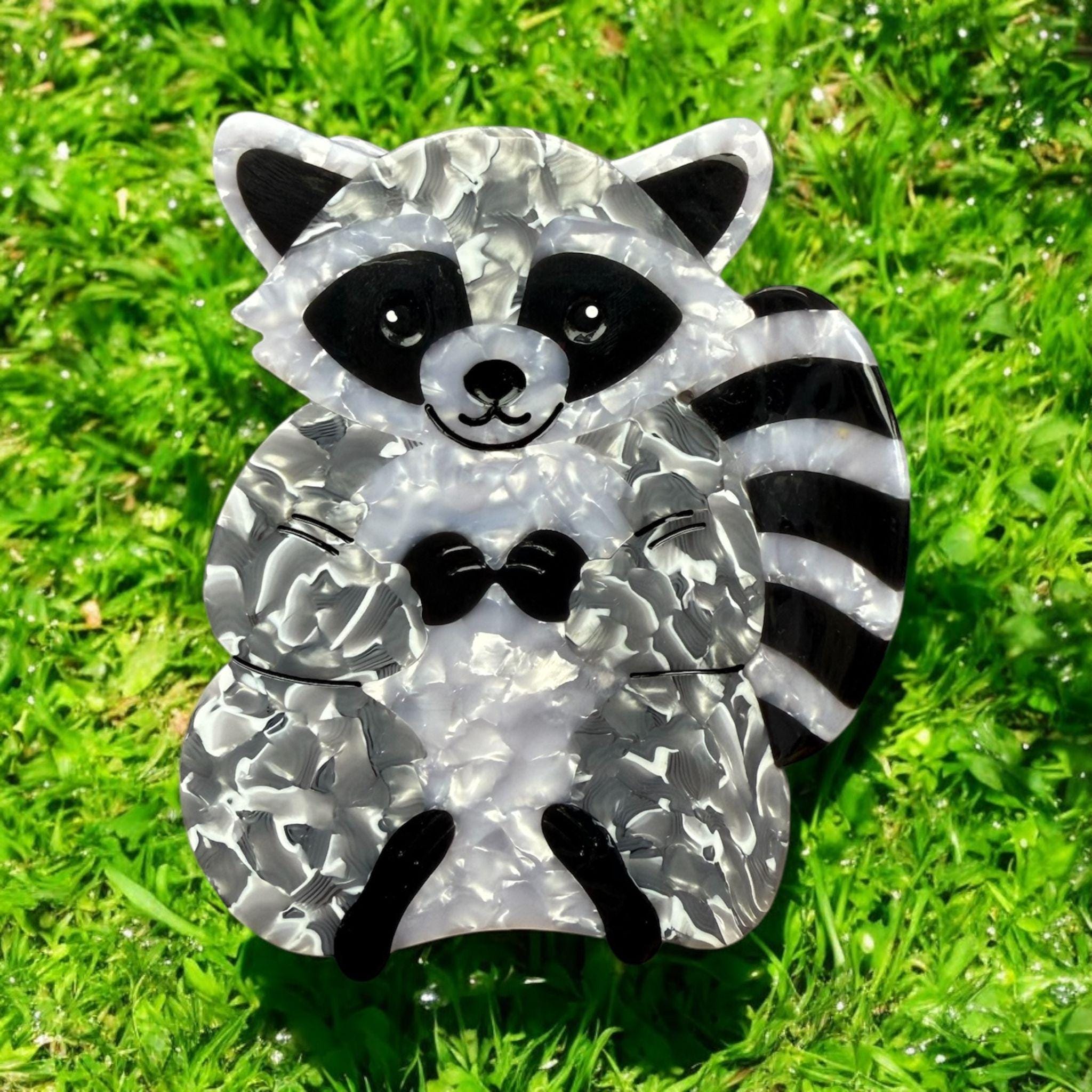 Raccoon, Trash Panda - Hair Claw/clip - Etsy Denmark