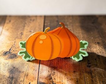 Pumpkin Hair Claw Clip - Halloween Spooky