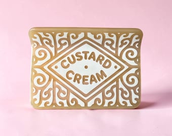 Custard Cream Biscuit Hair Clip/Claw