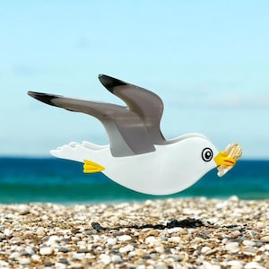 Seagull with Chips - Hair Clip/Claw