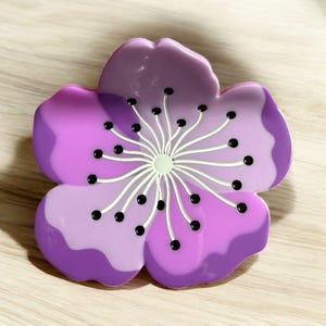Purple Sakura/Cherry Blossom Hair Clip/Claw Lilac