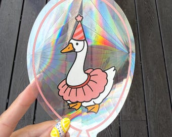 Silly Goose Suncatcher | Rainbow Sun Catcher | Window Decal | Window Sticker