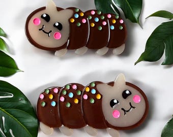 Caterpillar Cake Hair Clip set - pack of TWO