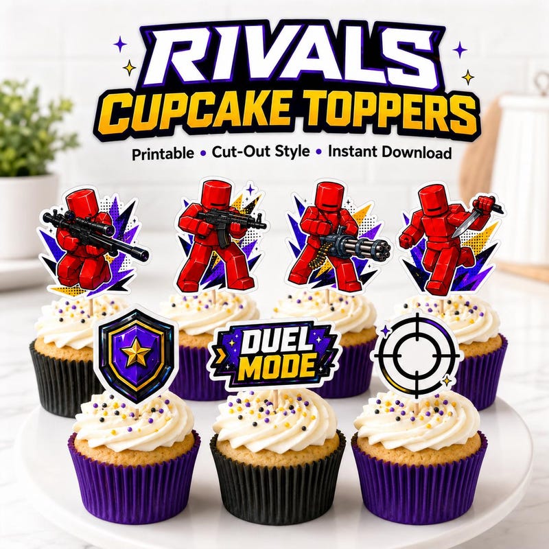 Roblox Rivals Cake Rivalry Roblox Cake Topper Printable - Etsy