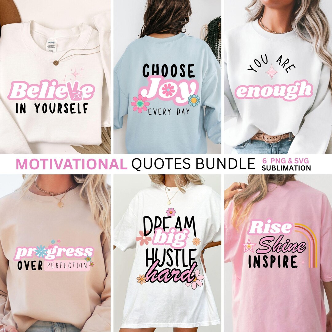 Boho Motivational Quotes Png Svg Bundle Self Love Bundle Inspirational ...