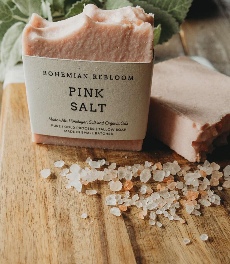 Handmade Pink Himalayan Salt Grass Fed Tallow Soap - Etsy