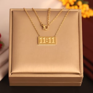 Angel Number Necklace, 11:11 Necklace, 1111 Angel Number Pendant, Custom Number Year Necklace, Mother&#39;s Day Gift, Best Friend Gift.