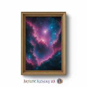 Digital Download | Digital Art Print | Nebula Printable Wall | Space Art | Wall Decor | Picture, Space with stars