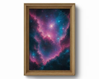 Nebula Space Art Print: Galaxy Wall Decor (Digital Download)