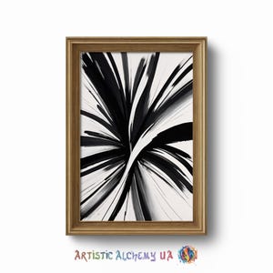 Minimalist Black and White Abstract Art Print (Digital Download)