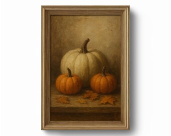 Autumn Still Life with Pumpkins | Digital Wall Decor Print