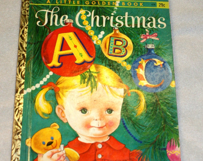 Illustrated Childrens Little Golden Book the Christmas ABC Etsy
