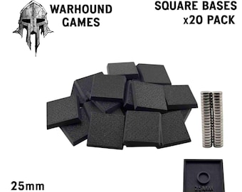 Socles - 25 mm, 25 x 50 mm, 30 mm, 30 x 60 mm, 40 mm, 50 mm et 150 x 150 mm