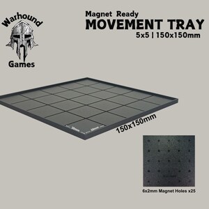 30mm Movement Tray 150x150, 150x120, 150x90, 150x60, 150x30 5x5, 5x4, 5x3, 5x2, 5x1 Square Base Old World Warhammer Fantasy