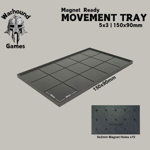 30mm Movement Tray 150x150, 150x120, 150x90, 150x60, 150x30 5x5, 5x4, 5x3, 5x2, 5x1 Square Base Old World Warhammer Fantasy